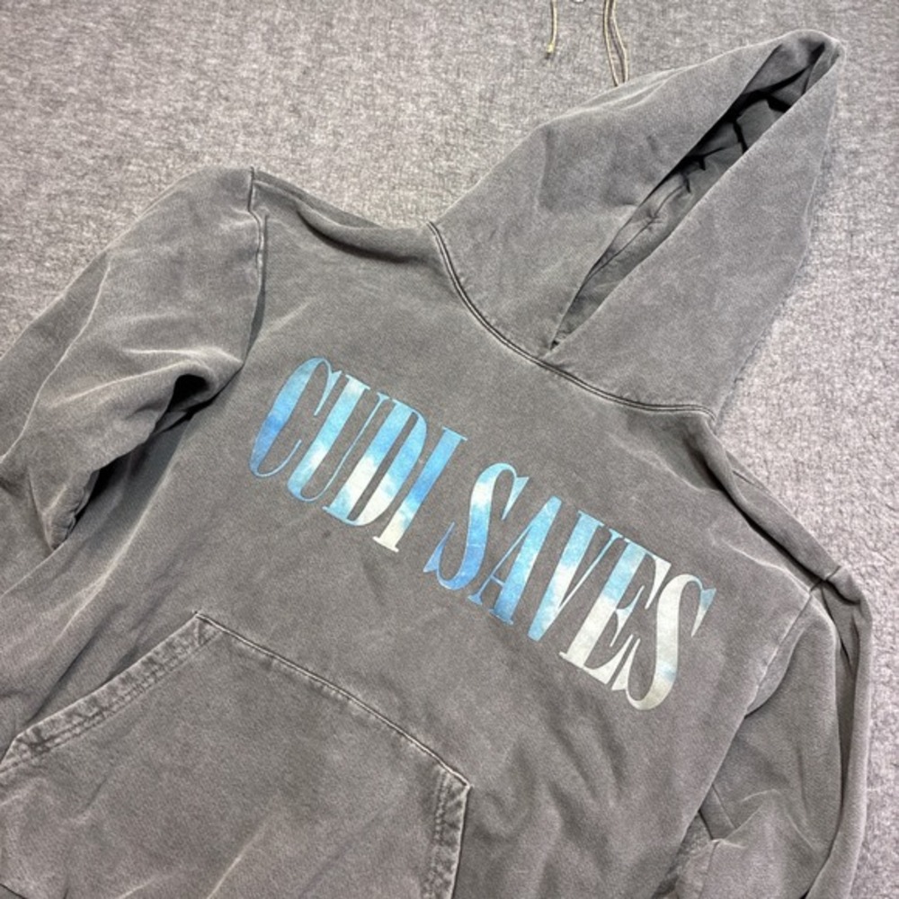 Kid Cudi Coachella‎ 2019 Baptized In Fire Hoodie Mens Large Grey Cudi Saves